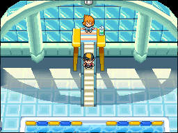 Misty in the Cerulean City Gym in HeartGold