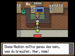 The Cianwood pharmacist offering Jasmine’s requested medicine in HeartGold