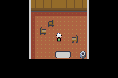 The Abandoned Ship storage room, with the player facing the Ice Beam pickup tile