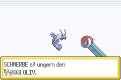 Emerald says Barboach SCHMERBE ate the Olive Pokéblock reluctantly.