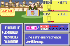 Mud Sport is selected on the pink Cute move screen in an Emerald Contest.