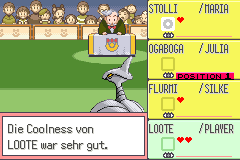 Skarmory LOOTE earns applause for its matching Cool move in an Emerald Cool Contest.
