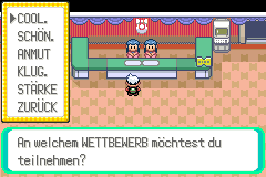 The five Contest categories in the German Emerald category-selection menu.