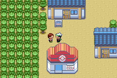 The trendy-phrase local standing near the Pokémon Center in Dewford Town