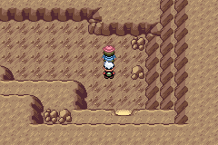 The Hiker standing on the first floor of Granite Cave