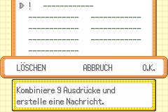 Orange Mail message editor with the first slot filled and the remaining slots blank