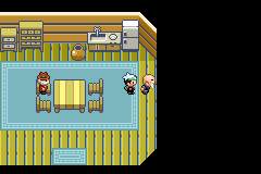 Inside a Pacifidlog Town house: the player facing the bald old man by the east wall who watches for Mirage Island
