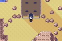 The player at the foot of Sky Pillar, facing the tower’s door