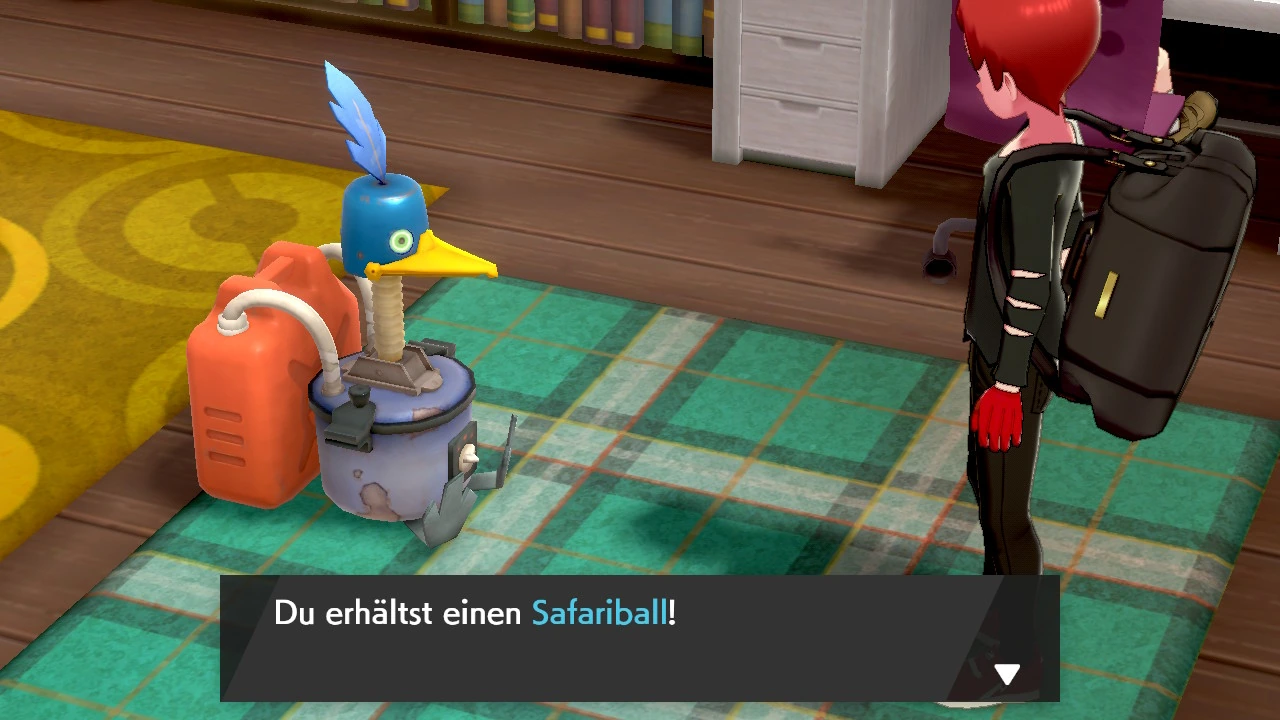 The Cram-o-matic awards a Safari Ball in Pokémon Sword