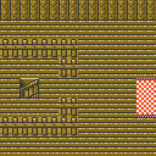 The Wise Trio’s Room in Ecruteak City in Crystal, with Koji’s spot beside the exit circled