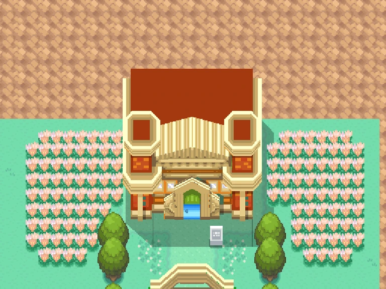 Indigo Plateau entrance on the HeartGold and SoulSilver map