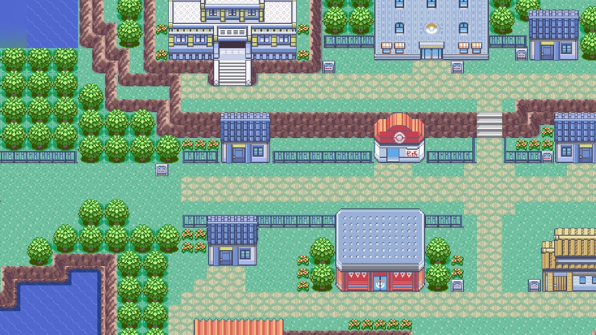 The Lilycove City Contest Hall and the Lilycove Museum on the PokéMaps Hoenn map