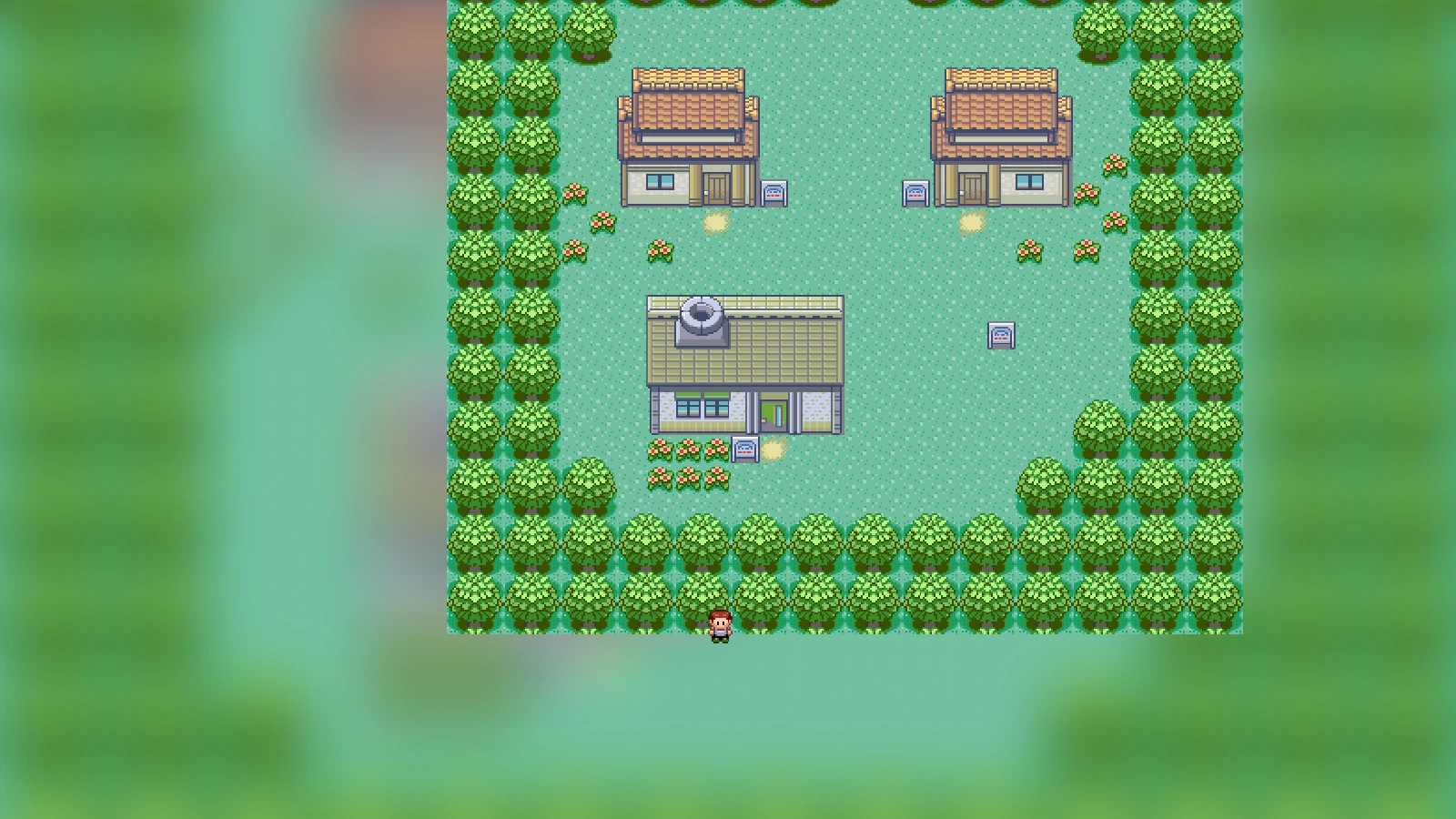 Littleroot Town on the PokéMaps Hoenn map with a player marker near Professor Birch’s lab