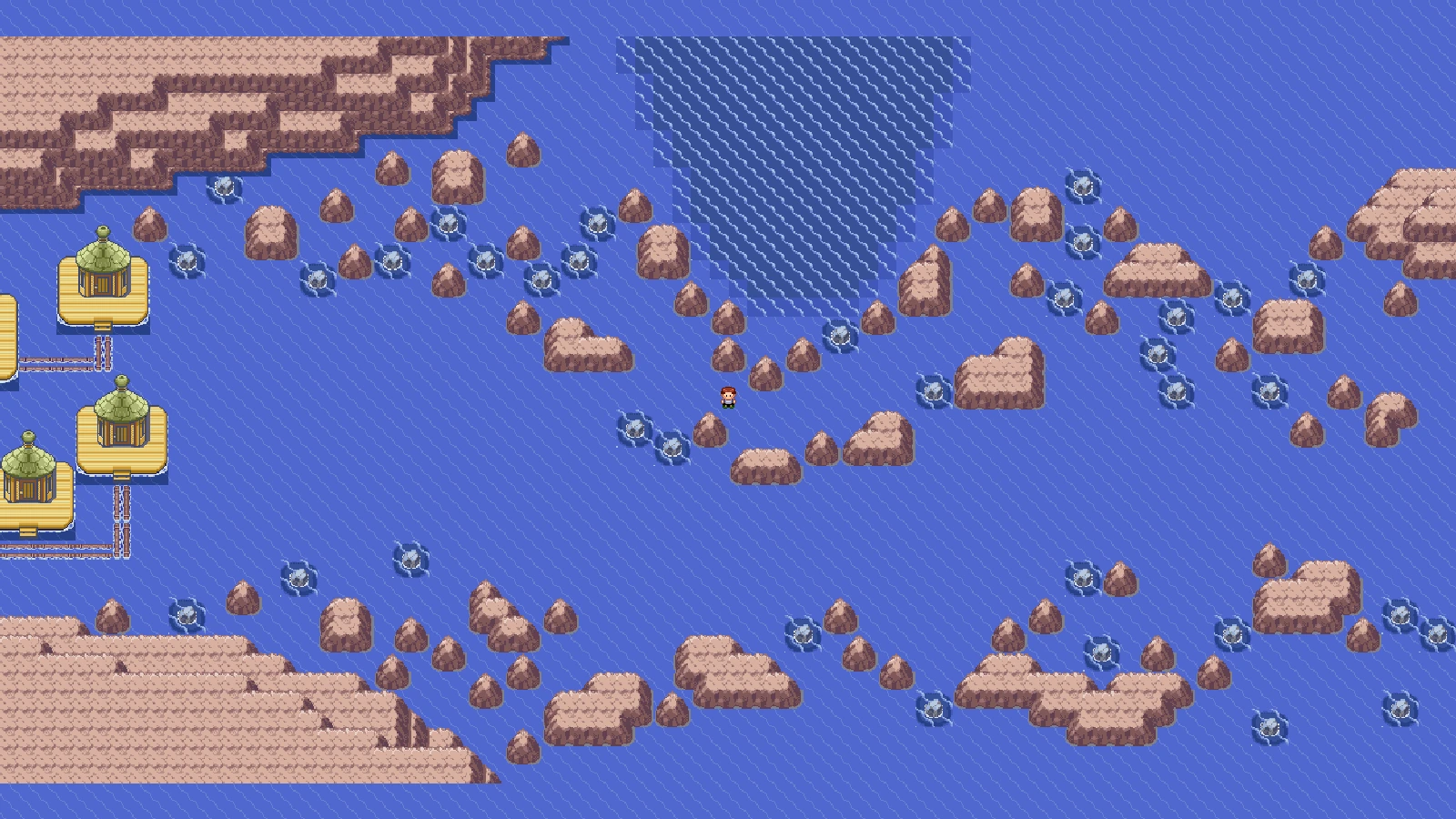 Sky Pillar on the PokéMaps Hoenn map with a player marker near its entrance
