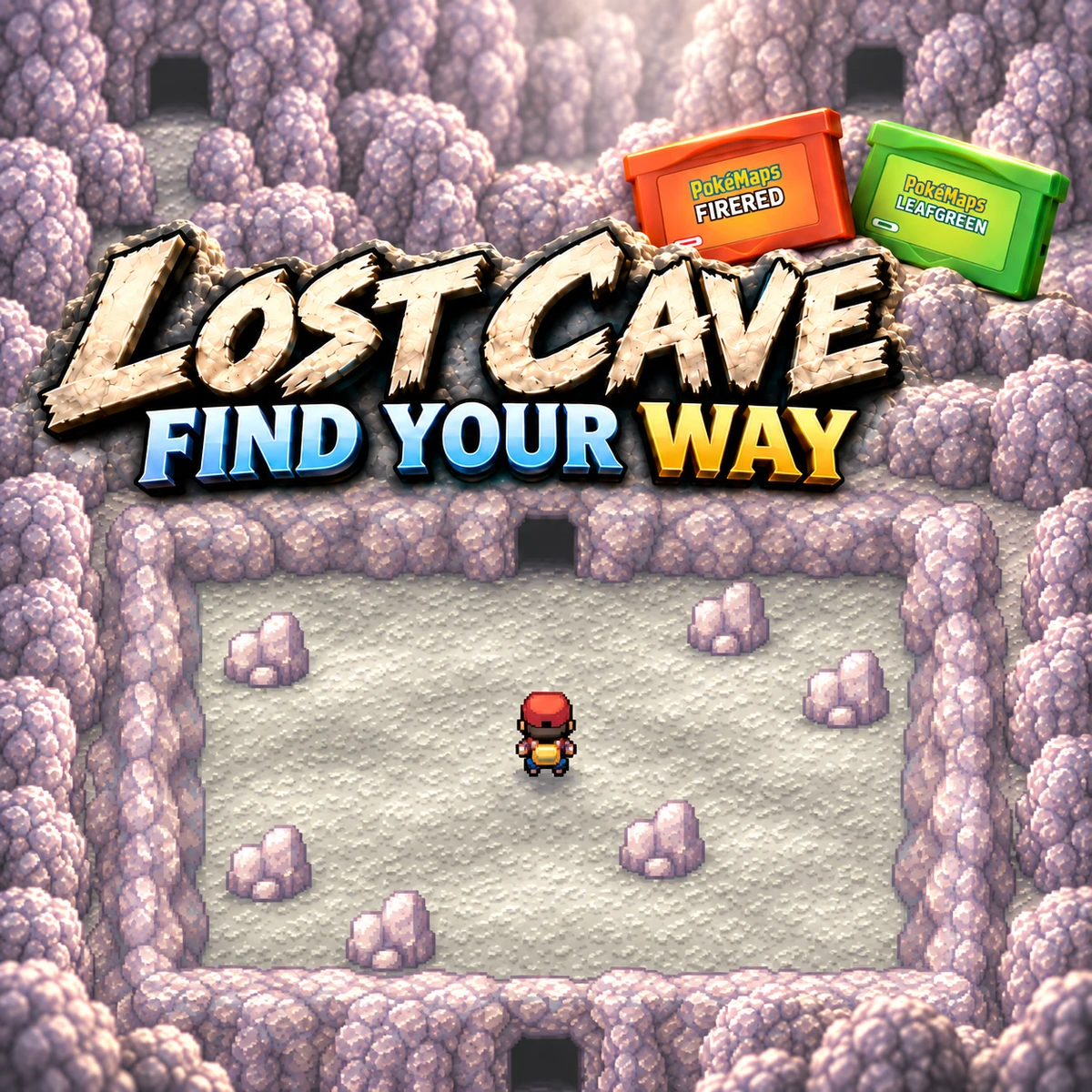 Lost Cave in FireRed: The Exact Path Through Every Room — Pokémon FireRed & LeafGreen guide card