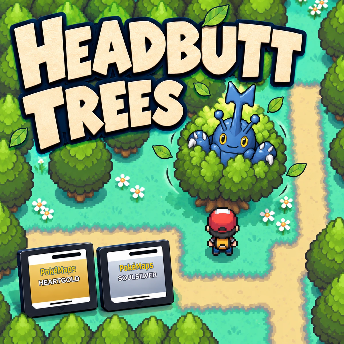 HGSS Headbutt Trees: Locations, Rare Trees & Heracross — Pokémon HeartGold & SoulSilver guide card