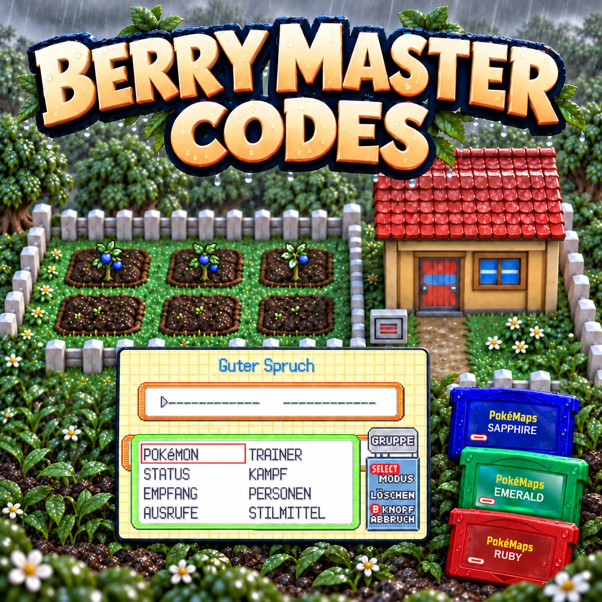 Berry Master Codes: Wife Phrases in Ruby, Sapphire & Emerald — Pokémon Ruby, Sapphire & Emerald guide card