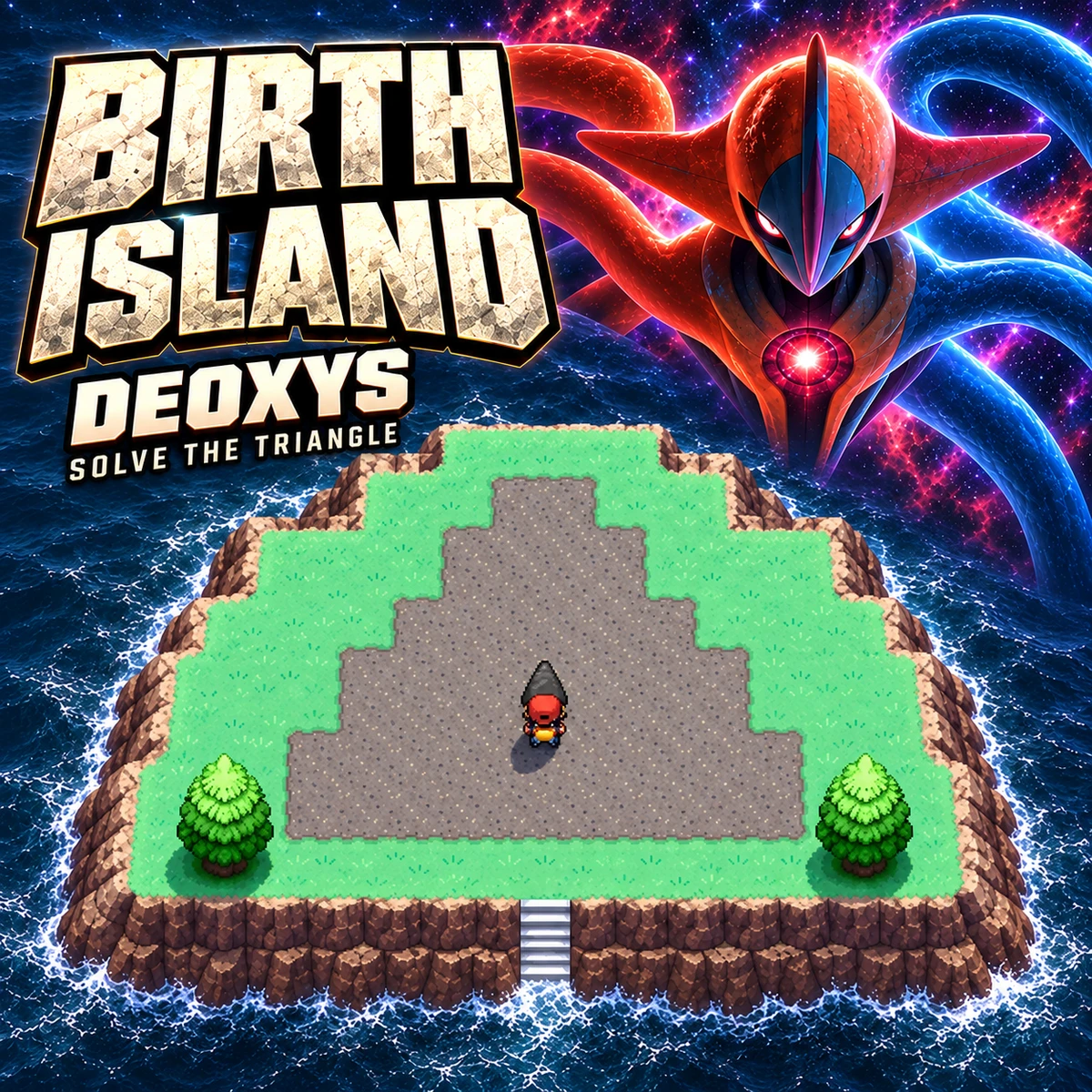 Deoxys on Birth Island: Emerald, FireRed & LeafGreen — Pokémon Ruby, Sapphire & Emerald guide card