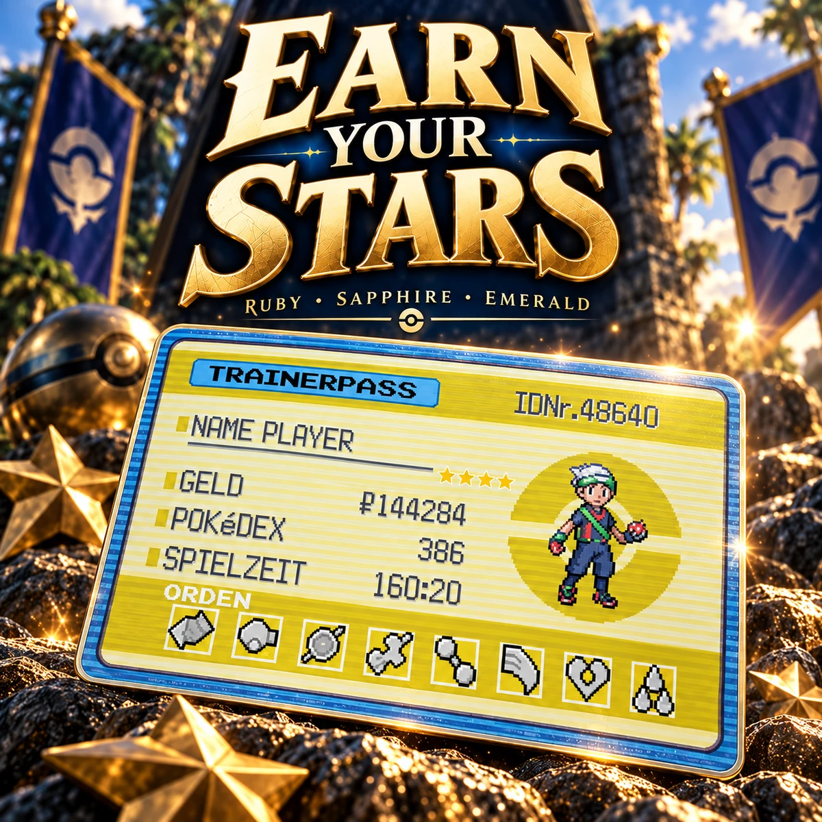 Ruby, Sapphire & Emerald Trainer Card Stars Guide — Pokémon Ruby, Sapphire & Emerald guide card